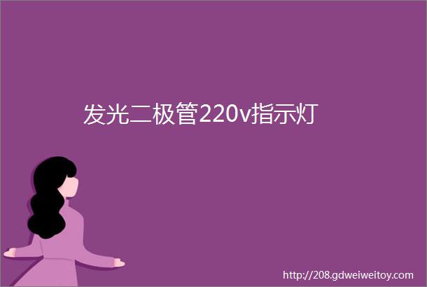 发光二极管220v指示灯